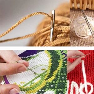 Sewing Embroidery Tool Large Eye Sewing Needles KitHome Supplies DIY Crafts Sewing Leather Needle Hand Round Head Blunt Pint