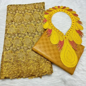 Sky Blue 2.5+2.5 Yards Swiss Voile Lace Fabric With Embroidered African Bazin Riche Fabric For Women Sewing Clothing Lace Fabric