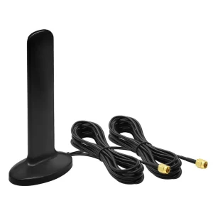 2X2 MIMO 4G LTE 5G Antenna 12dBi Dual SMA Male / TS9 / CRC9 Connectors Magnetic Base 600-6000MHz Omni Waterproof Paddle Antenna