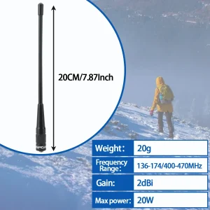 Baofeng BF-701 PRO Dual Band Antenna SMA-Female High Gain UHF VHF For Baofeng UV-5R BF-888S UV-21 PRO 5RH Quansheng UV-K6 UV-K5