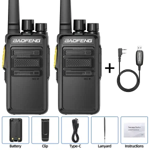 Baofeng BF-V12D GMSK Walkie Talkie Digital Copy Frequency HD Encrypted Call Noice Reduction Radio Two Way Radio BF-888S Upgrade