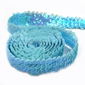 2/5/10Meters Meetee 30mm Sequin Lace Ribbon Stretch Fabric Laces Trim for Clothes Elastic Band DIY Sewing Decoration Accessories