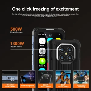 SERVO TANK500 IP68 Waterproof Mini Smartphone 4G LTE Android12 OS 6GB+128GB 13MP Camera Face Unlock 3.88" Small Rugged Cellphone