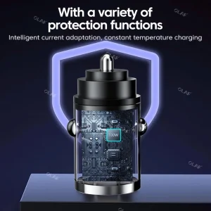 Mini 100W USB Type C Car Charger Fast Charging QC3.0 PD Car Phone Charger Adapter For iphone Samsung Huawei Xiaomi