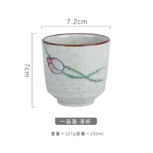 Chinese Retro Ceramic Tea Cup Ceramic Mug Japanese Sake Cup Crockery Tea Cups Personal Single Cup Drinkware Cute Cup