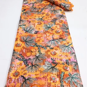 Nigerian Sequins Lace Fabric 2025 High Quality African Lace French Tulle Sequin Embroidery Lace Fabrics For Party Dress