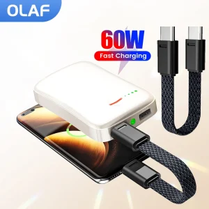 16.5CM Short Cable Fast Charging 60W Type C To Type C Cable For Power BanK USB C Cable For iPhone 16 15 Xiaomi Samsung Huawei