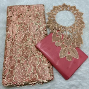 Sky Blue 2.5+2.5 Yards Swiss Voile Lace Fabric With Embroidered African Bazin Riche Fabric For Women Sewing Clothing Lace Fabric