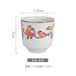 Chinese Retro Ceramic Tea Cup Ceramic Mug Japanese Sake Cup Crockery Tea Cups Personal Single Cup Drinkware Cute Cup