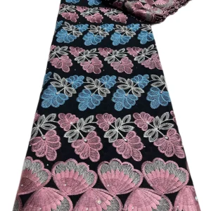 Nigerian Swiss Voile Lace Fabric with 3D Flower Applique And Stones Super Quality African Wedding Dress Lace 2026