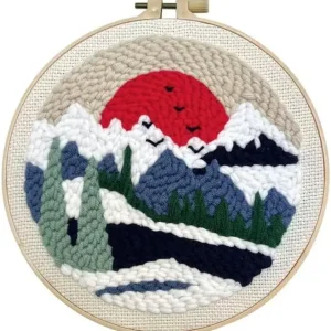 Punch Needle Kit for Adults Beginners animals Easy yarn painting punch needle Embroidery Starter Set DIY Craft Gift for Women