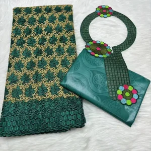 Sky Blue 2.5+2.5 Yards Swiss Voile Lace Fabric With Embroidered African Bazin Riche Fabric For Women Sewing Clothing Lace Fabric