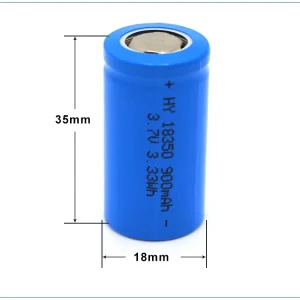 INR 18350 Battery Highest Capacity 900mAh 3A 3.7V Rechargeable Li-on Cell Battery For Flashlight Toys UAV