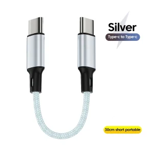 0.3M Short USB C Cable PD 60W Fast Charging Type C To Type C Cable for iphone 15 16 Samsung Xiaomi Huawei Dual Type C Cable
