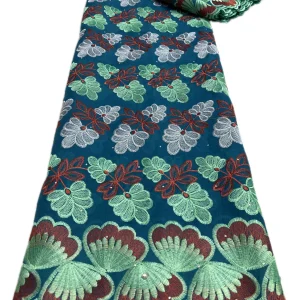 Nigerian Swiss Voile Lace Fabric with 3D Flower Applique And Stones Super Quality African Wedding Dress Lace 2026