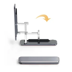 Folding Mini Metal Phone Holder Aluminum Alloy Back Stick Invisible Portable Bracket Universal Mobile Desktop Phone Bracket