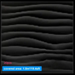 20PCS 3D Wall Panels 30x30cm Indoor Wall Decoration for Living Room Bedroom Hotel Office  Mural Tile-Panel-Mold 3D Wall Sticker