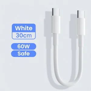 Olaf 30CM Short Cable PD60W Type C to Type C Cable Fast Charging For iPhone 15 Xiaomi Samsung Huawei Power BanK USB C Data Cable