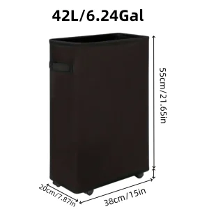 1PC Laundry Basket With Wheels And Lid,Closed Laundry Hamper,Suitable For Bedrooms,Bathtubs,Laundry,Dormitories