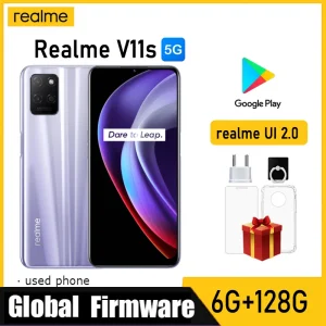 OPPO realme V11s 5G Global firmware MTK Dimensity 810 realme UI 2.0 Unlocked 6.5 inch 8GB 128GB Main camera 13MP Used Phone