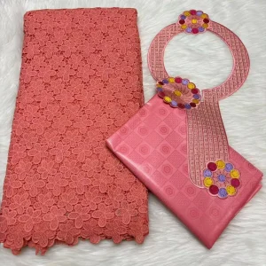 Sky Blue 2.5+2.5 Yards Swiss Voile Lace Fabric With Embroidered African Bazin Riche Fabric For Women Sewing Clothing Lace Fabric