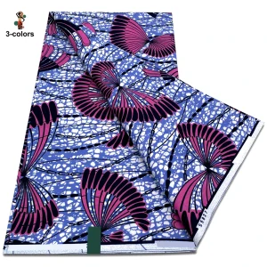 2025 Guaranteed Veritable Original African Wax Print Fabric Real Nigerian 100% Cotton Ankara Wax Fabric Soft Pagne Spuer Batik