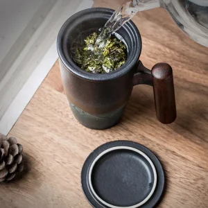 Creative Retro Mug Ceramic Large Tea Cup Coffee Handmade Pottery Mug Cups and Mugs Business Gift Set Bol Traditionnel Chinois