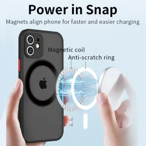 Magnetic for Magsafe Wireless Charge Phone Case For iPhone 15 14 13 12 11 Pro Max Mini 14 Plus Bumper Shockproof Armor Cover