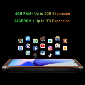 Blackview BV6200 Rugged Phone 6.56-inch HD+ IPS Display 13000mAh 8GB(4+4) 64GB 13MP Camera GPS Android 13 IP68&IP69K Cellphone