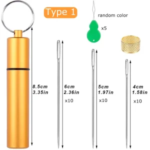 Sewing Embroidery Tool Large Eye Sewing Needles KitHome Supplies DIY Crafts Sewing Leather Needle Hand Round Head Blunt Pint