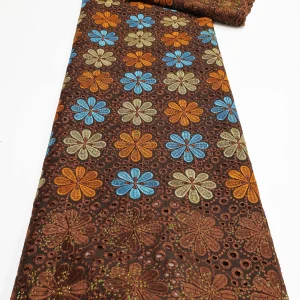 Nigerian Swiss Voile Lace Fabric with 3D Flower Applique And Stones Super Quality African Wedding Dress Lace 2026