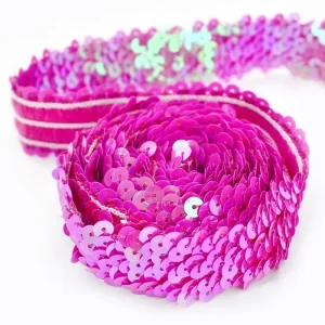 2/5/10Meters Meetee 30mm Sequin Lace Ribbon Stretch Fabric Laces Trim for Clothes Elastic Band DIY Sewing Decoration Accessories