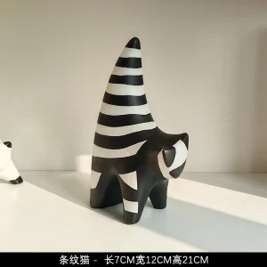 Livetai Wabi-Sabi Ceramic Abstract Sculpture,Handmade Irregular Decorative Ornament for Modern Home Decor, Bookshelf, Bar,