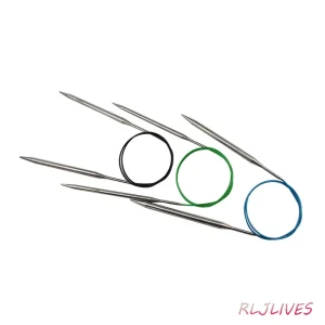 100cm Stainless Steel Circular Needles Metal Circle Needles Round Knitting Needle DIY Weaving Craft Crochet Hooks Set 2.25-10mm