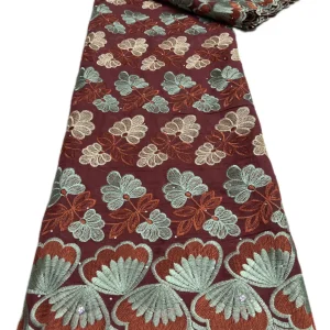 Nigerian Swiss Voile Lace Fabric with 3D Flower Applique And Stones Super Quality African Wedding Dress Lace 2026