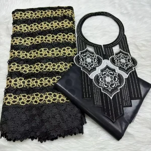 Sky Blue 2.5+2.5 Yards Swiss Voile Lace Fabric With Embroidered African Bazin Riche Fabric For Women Sewing Clothing Lace Fabric