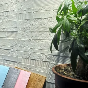 5-15pcs 35cm x 35cm 3D Self-adhesive Solid Color Wall Sticker Waterproof DIY Living room  Background Brick Pattern Home Decor ﻿