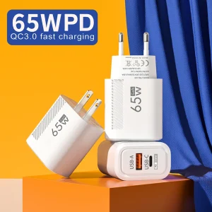 65W GaN USB C Charger Fast Charging Wall Charger For iPhone 15 14 Pro Max Xiaomi Samsung PD Type C Phone Adapter EU/US Plug