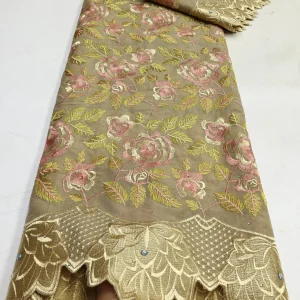 Nigerian Swiss Voile Lace Fabric with 3D Flower Applique And Stones Super Quality African Wedding Dress Lace 2026