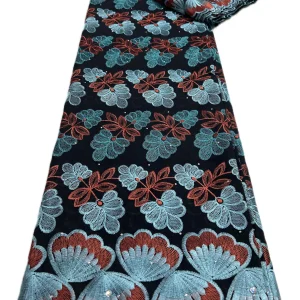 Nigerian Swiss Voile Lace Fabric with 3D Flower Applique And Stones Super Quality African Wedding Dress Lace 2026