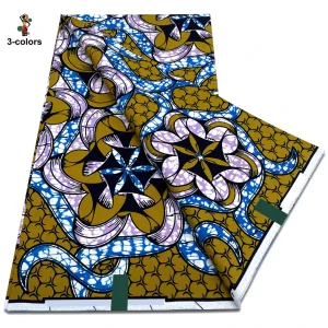 2025 Guaranteed Veritable Original African Wax Print Fabric Real Nigerian 100% Cotton Ankara Wax Fabric Soft Pagne Spuer Batik