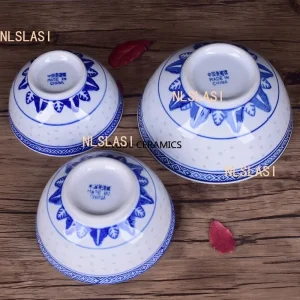 Ceramic Tableware Blue And White Porcelain Ramen Soup Bowl Chinese Rice Bowls Dragon Pattern Vintage Dinnerware