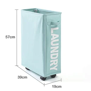 Laundry Basket with Wheels Large Capacity Yoga Mat Storage Basket Multifunctional Foldable Waterproof Dirty Clothes Storage Bag