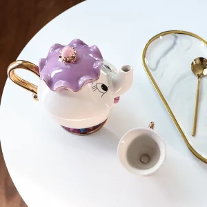 Cute Cartoon Teapot Set Ceramic Coffee Pots Mug Home Decoration One Pottery Tea Sets Gifts Household Items Beautiful Drinkware