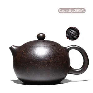 Yixing Purple Clay Teapot Famous Handmade Ball Hole Filter Xishi Tea Pot Chinese Authentic Zisha Tea Set Kettle Customized Gifts