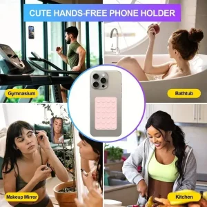 Phone Silicone Suction Cup Holder Strong Adhesive Suction Cup Wall Stand Square Anti-Slip Single-Sided Case Mount Back Sticker