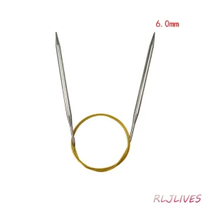 100cm Stainless Steel Circular Needles Metal Circle Needles Round Knitting Needle DIY Weaving Craft Crochet Hooks Set 2.25-10mm