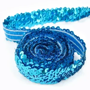2/5/10Meters Meetee 30mm Sequin Lace Ribbon Stretch Fabric Laces Trim for Clothes Elastic Band DIY Sewing Decoration Accessories