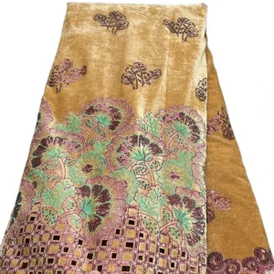 2025 Black African Nigerian velvet lace fabric Sequins Lace Fabric Guipure For Sewing Wedding Party Cloth High Quality Tissu