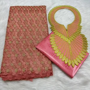 Sky Blue 2.5+2.5 Yards Swiss Voile Lace Fabric With Embroidered African Bazin Riche Fabric For Women Sewing Clothing Lace Fabric